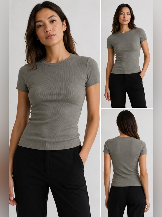 Theory Tops - Theory tiny tee dark gray